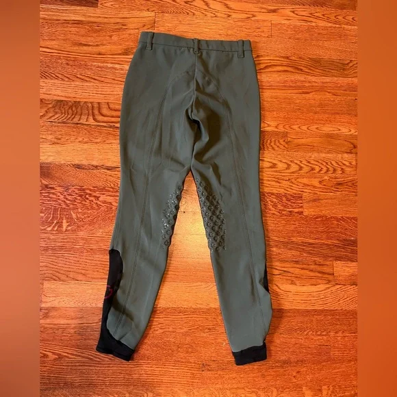 Kids Cavalleria Green Logo grip Breeches - Picture 8 of 8